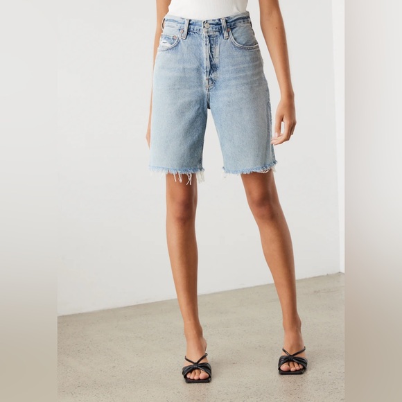 AGOLDE 90S Pinch Waist Shorts in Latitude - Picture 2 of 13